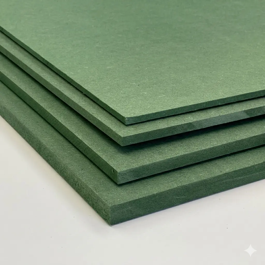 Moisture resistant MDF panel suitable for interior furniture and decorative finishes