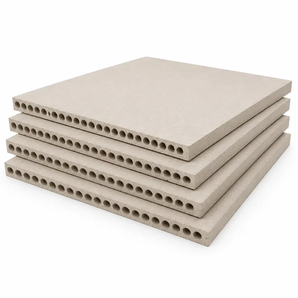Tubular Core board for lightweight, durable, and stable interior door construction