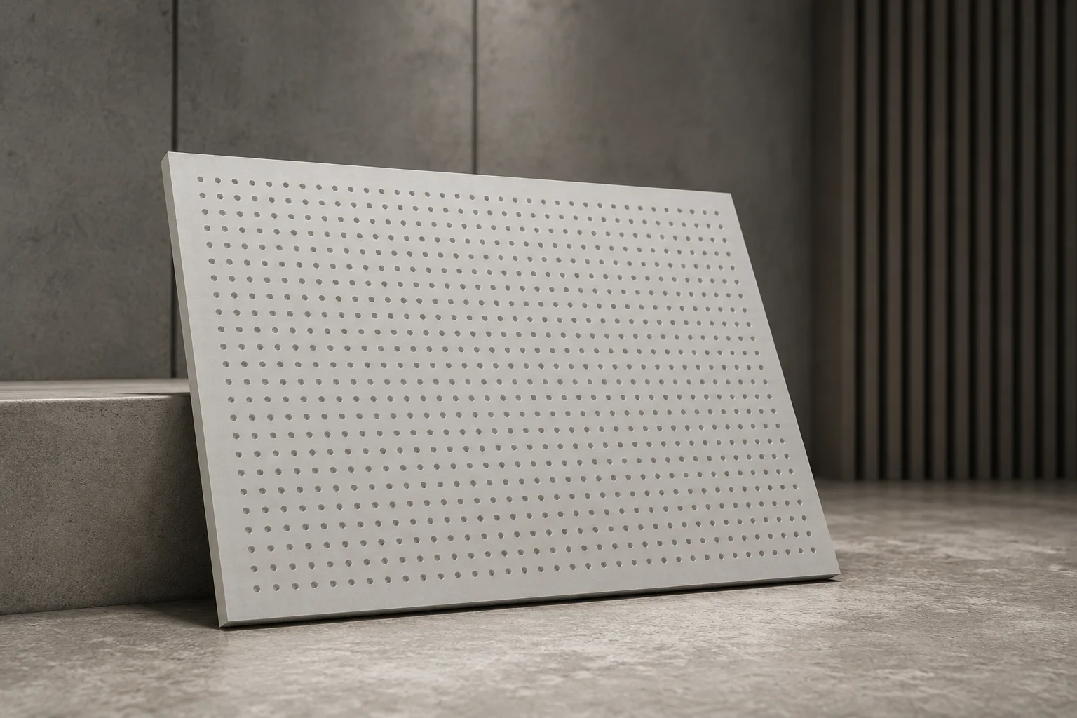 EchoBloc perforated gypsum board acoustic panel for ceilings and partitions